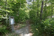 One entree point to the Webster Cliff Trail, which is a small piece of the iconic Appalachian Trail, near Bartlett, New Hampshire