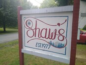 Sign at Shaw's Hiker Hostel, Monson, Maine