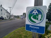Monson, Maine Trail Community Sign